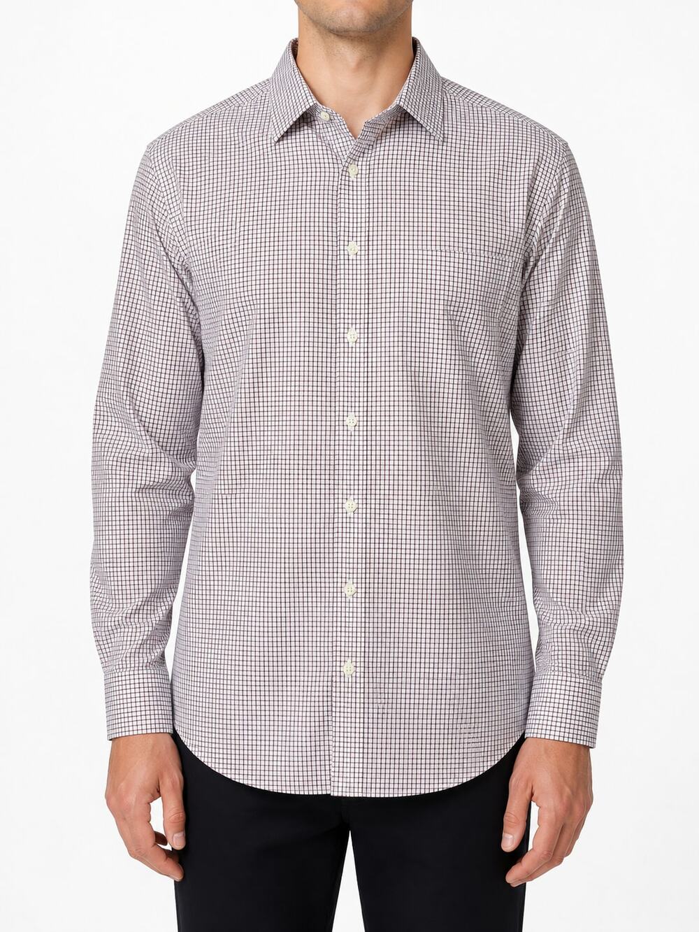 Brooks Brothers Mens Non-Iron Stretch Supima Cotton Plaid Dress Shirt 18.5 36/37